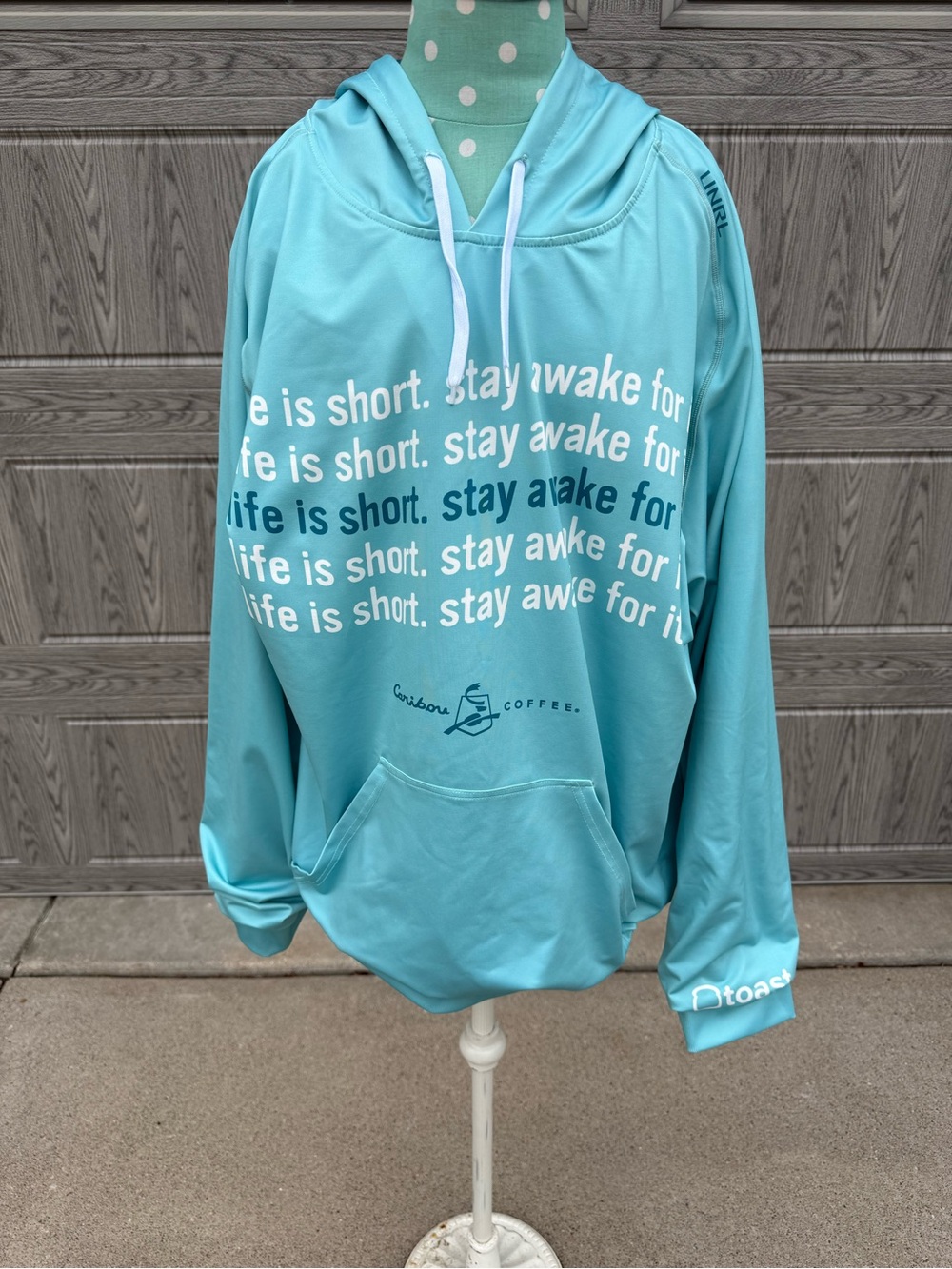 UNRL SilkSeries Men’s 3XL Blue Pullover Hoodie Logo Graphic Drawstring Pocket